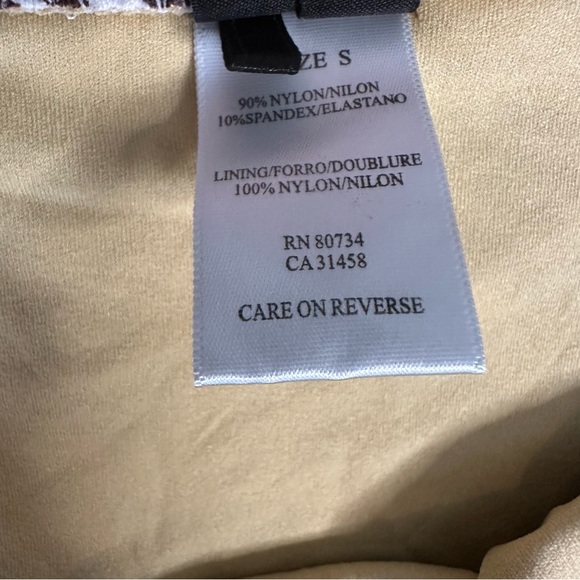 BCBGMaxazria Swim Zebra Print Ruffled Swim Bikini Bottoms in Brown/White - Picture 5 of 6